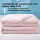 Pure Color Cool Silk Summer Blanket Airable Cover Single Double Summer Ice Cream Ice Silk Summer Quilt Machine Washable Thin Duvet EX-STOCK Canada