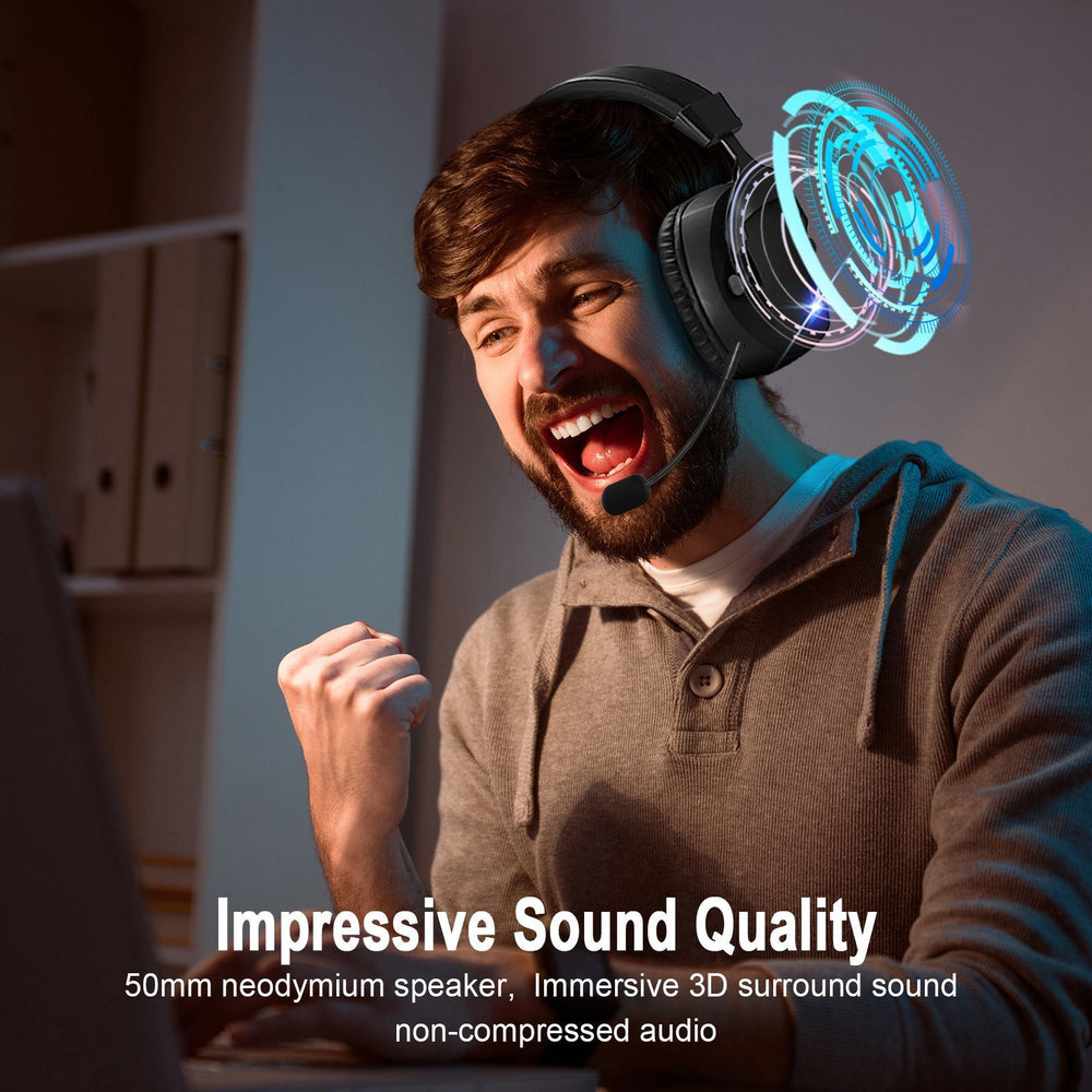 Cross-Border Over-Ear Bluetooth Headphones With Wireless Microphone - 2.4G Dual-Mode, Specialized For E-Sports, Gaming PCs & PS5 EX-STOCK Canada