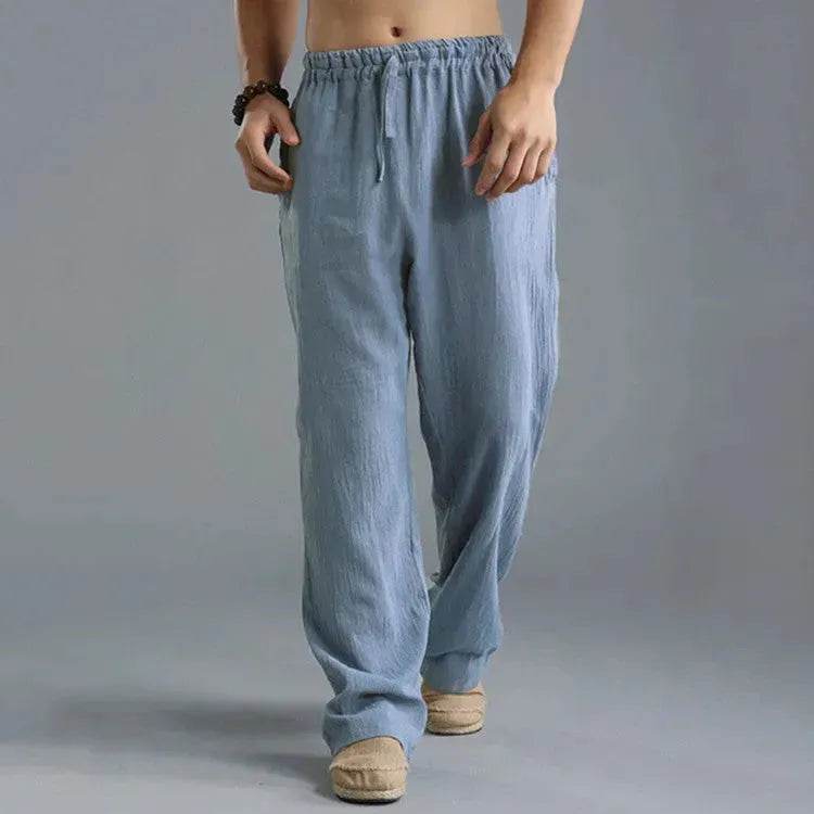 Linen Pants for Men Loose Fit Casual Classic Summer. - EX-STOCK Canada