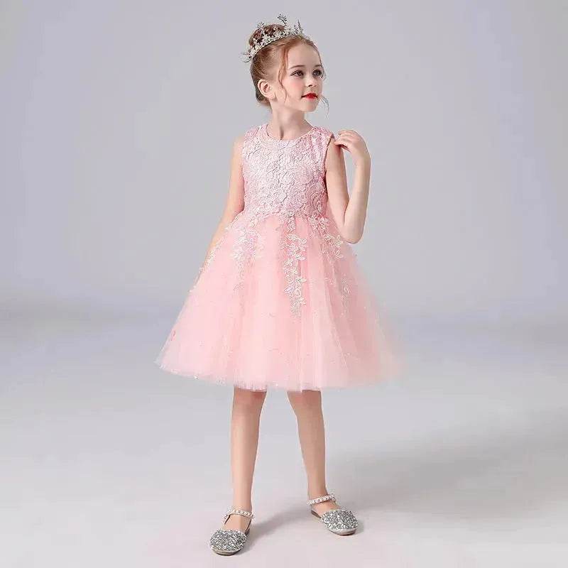 Formal Dress Fashionable Vest Princess Dress Girl Catwalk Show Clothing Birthday dress for Kids - EX-STOCK Canada
