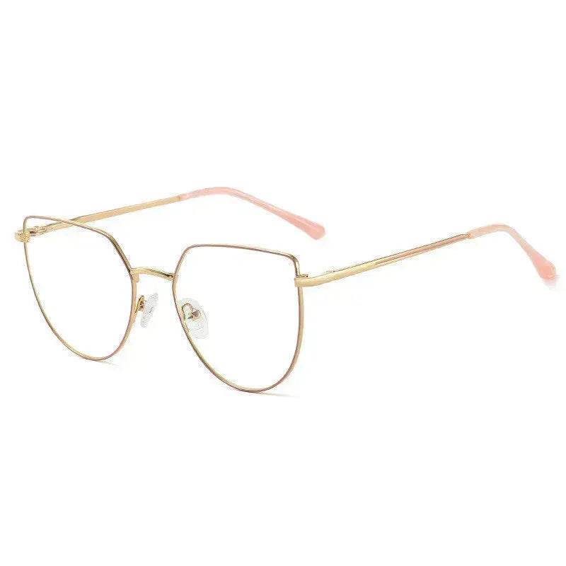 Women's Plate Anti-Blue Light Glasses Fashion Metal Large Frame - EX-STOCK Canada