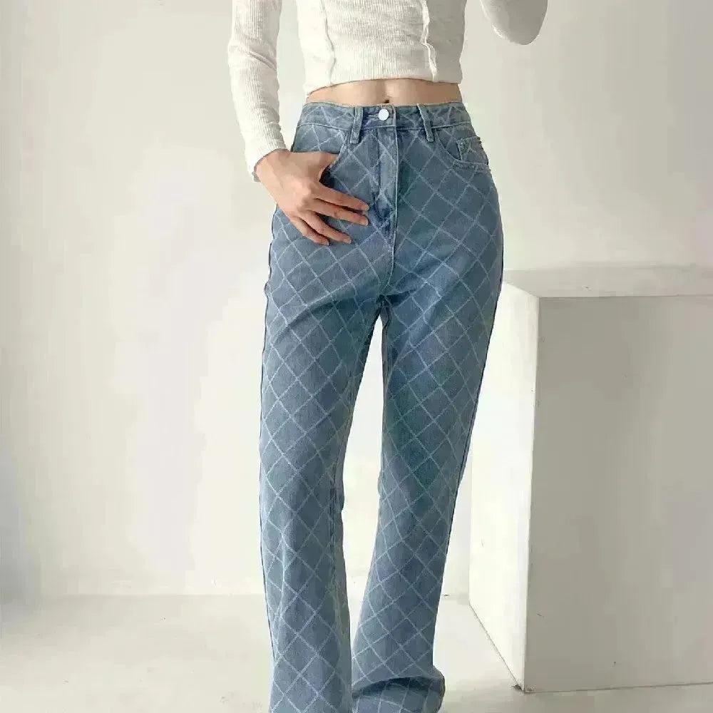 Pantaloni da stivale da stivale in denim in denim retrò pantaloni jeans per donne