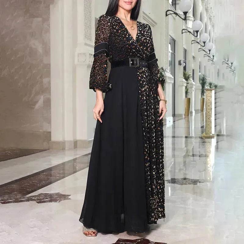 Deep V-neck Dress European And American Elegant Fashion Simple Charming - EX-STOCK Canada