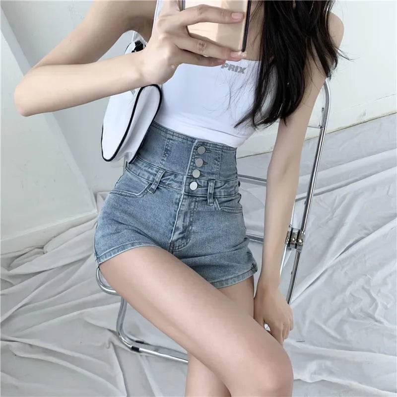 Summer High Waist Denim Rope Shorts For Women - EX-STOCK Canada
