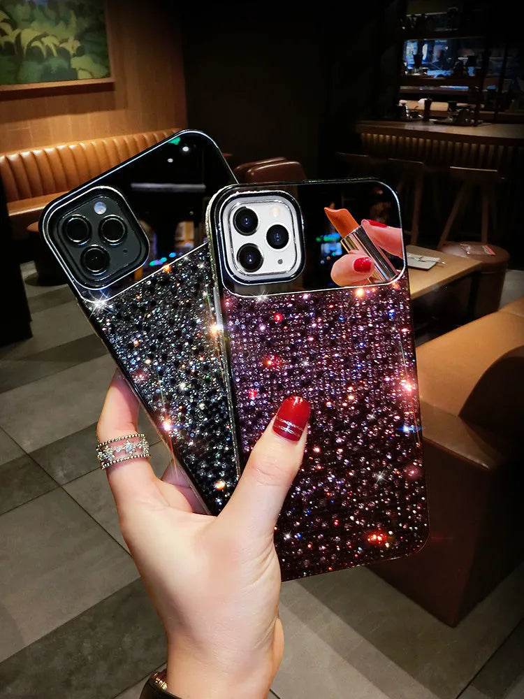 Silicone Gradual Rhinestone iphone case Apple Phone Protective Case - EX-STOCK Canada