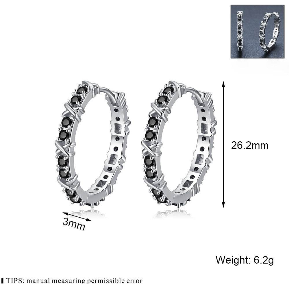 Fashion Simple Zircon Women's Copper Earrings - EX-STOCK Canada