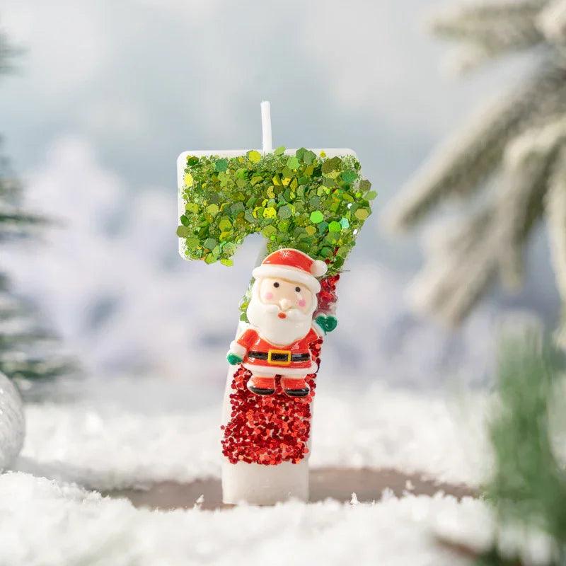 Santa Claus Digital Candle 0-9 Handmade Diy Decoration EX-STOCK Canada