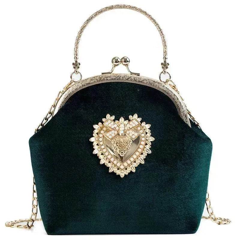 Diamond Retro Style Women Shoulder Medium Size Zipper Handbag - EX-STOCK Canada