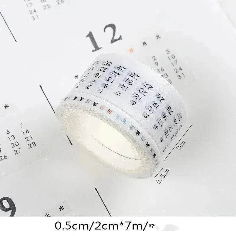 Digital Hand Account Tape Sticker Time Management Month Week - EX-STOCK Canada