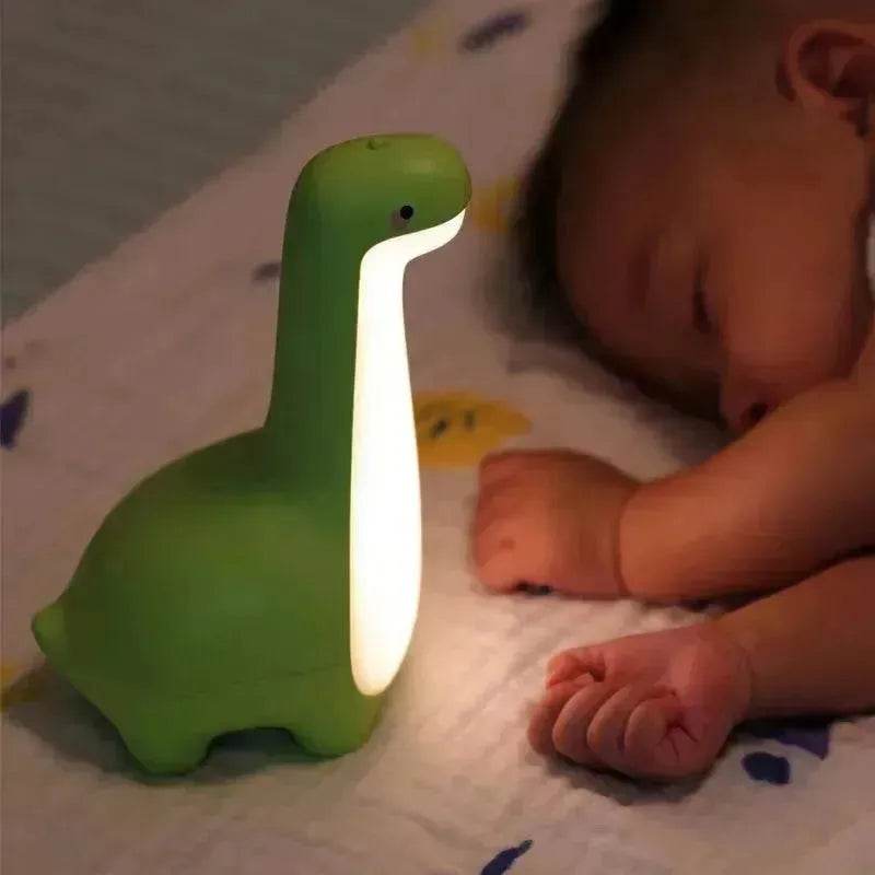 Dinosaur Night Light Cute Children's Night Light Eye Protection Bedside Timing Lamp USB Charging Room Decoration Children's Gift - EX-STOCK Canada