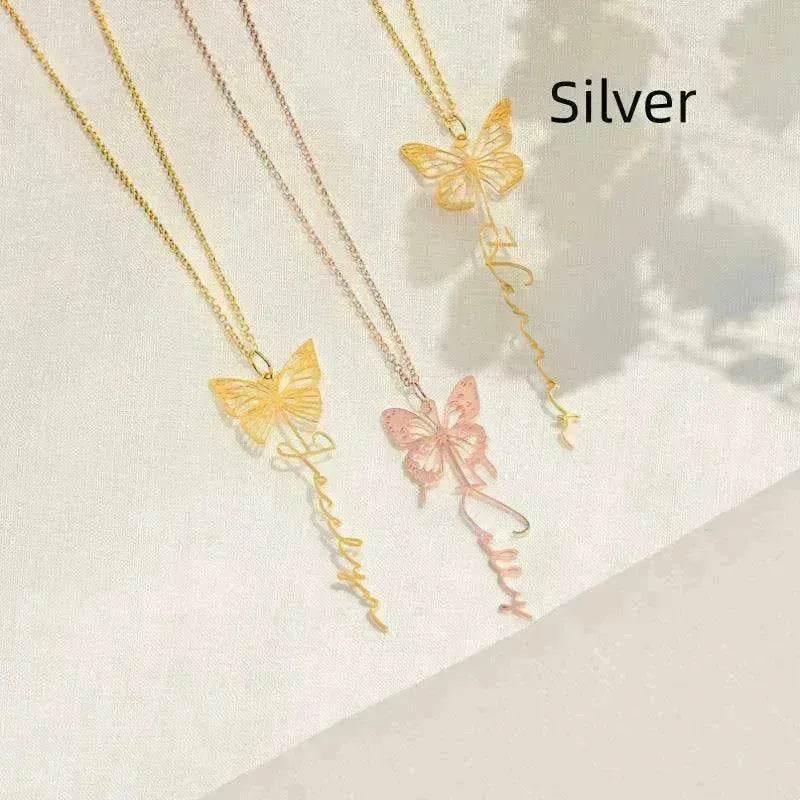 Diy Design Name Personality Unique Butterfly Necklace - EX-STOCK Canada