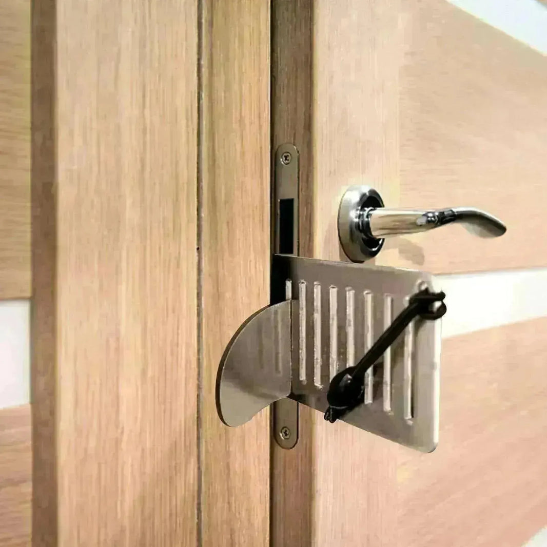 Door Free Punch Door Stopper Anti theft Buckle - EX-STOCK CANADA