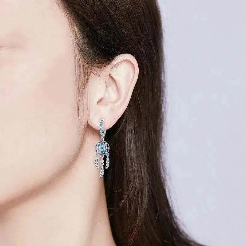 Dream Catcher Dangle Drop Butterfly Chandelier Earrings - EX-STOCK Canada