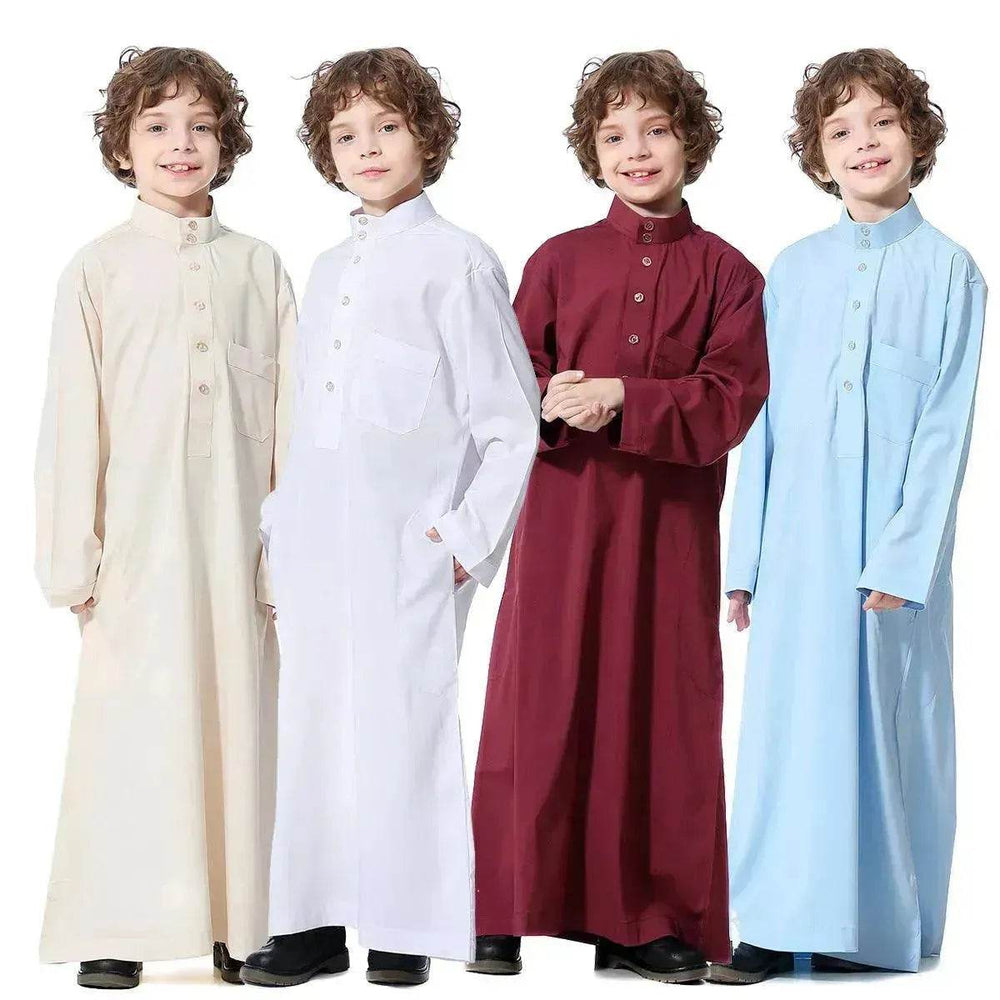Fashionable and Elegant Dubai Middle Eastern Arab ArabBoys Kaftan Jalabiya Festival Dress Ramadan Moroccan Jalabiya - EX-STOCK Canada