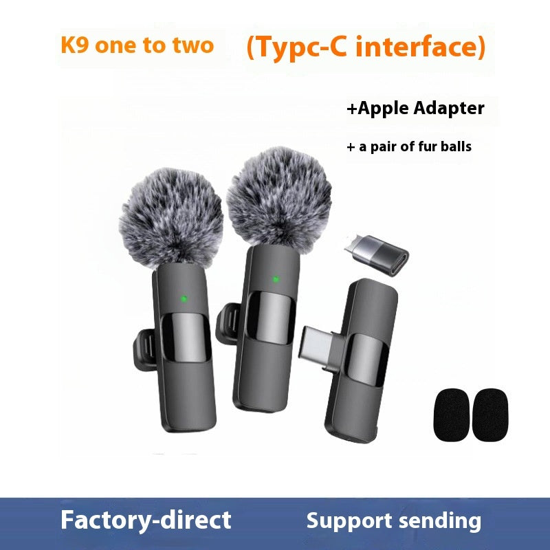 Short Video Shooting Mobile Phone Live Broadcast Wireless Lavalier Microphone EX-STOCK Canada