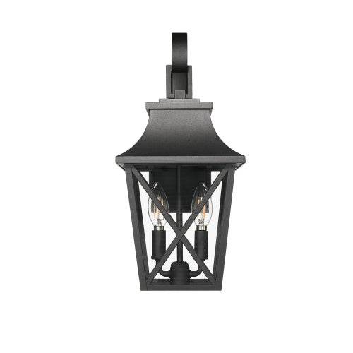 Black Outdoor Wall Light 2 Lights, Large Outdoor Modern Wall Light Fixtures, Industrial Porch Light Wall Mounted With Glass, Waterproof Farmhouse Exterior Light Lighting - EX-STOCK Canada