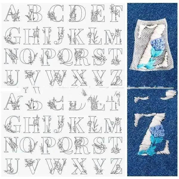 50pcs Water Soluble Stick and Stitch Embroidery Patterns stickers for Clothes - EX-STOCK Canada