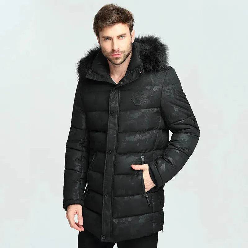 Men's Faux Fur collar Cotton padded Thick Long Puffer Winter Jacket - EX-STOCK Canada