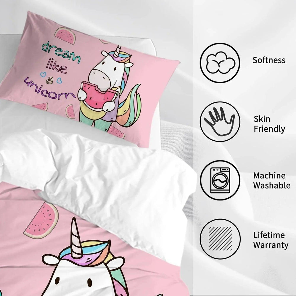 Ensemble de housse de couette 3 pièces Pastèque pour couette, literie taille QueenEX-STOCK Canada
