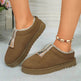 Winter Plush Home Slippers Fashion Round Toe Flat Suede Garden Shoes Indoor Warm Floor Bedroom Slipper For Women - EX-STOCK Canada