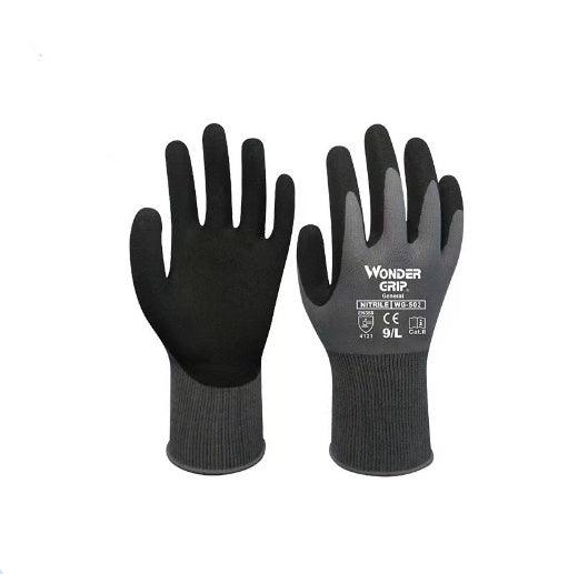 Gloves Nitrile Intumescent Coating Universal Breathable, Non-slip, Wear-resistant WG-502 Polyester Material Handling
