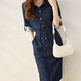 Handsome Retro Denim Waist-tight Dress - EX-STOCK Canada