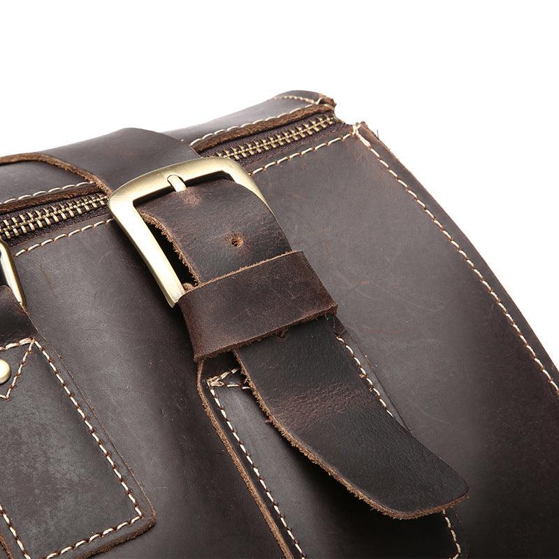 Vintage Rindsleder Herrentasche, großzügige Reisetasche, Leder-Schultertasche | EX-STOCK Canada
