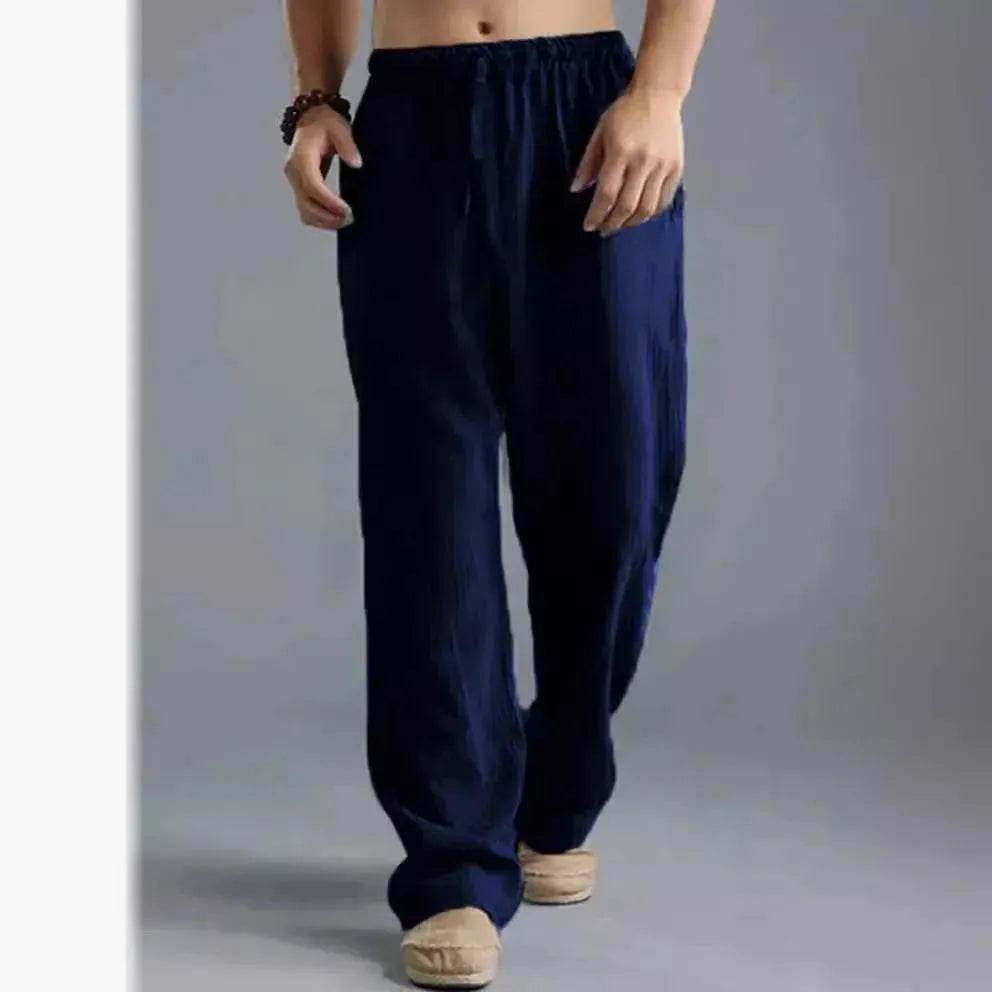 Linen Pants for Men Loose Fit Casual Classic Summer. - EX-STOCK Canada