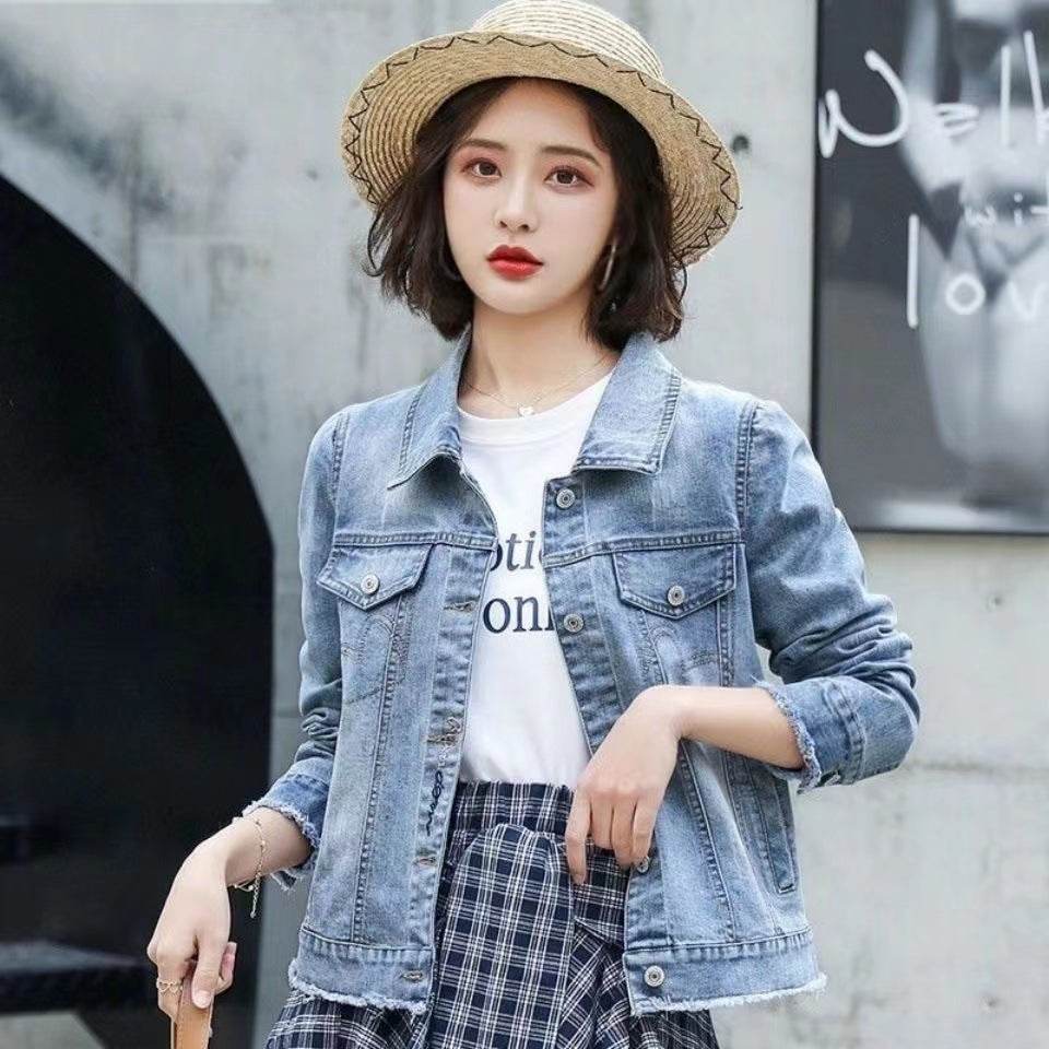 Korean Version Of The Loose Student's New Trendy All-match Net Red College Style Simple Denim Jacket Women - EX-STOCK Canada