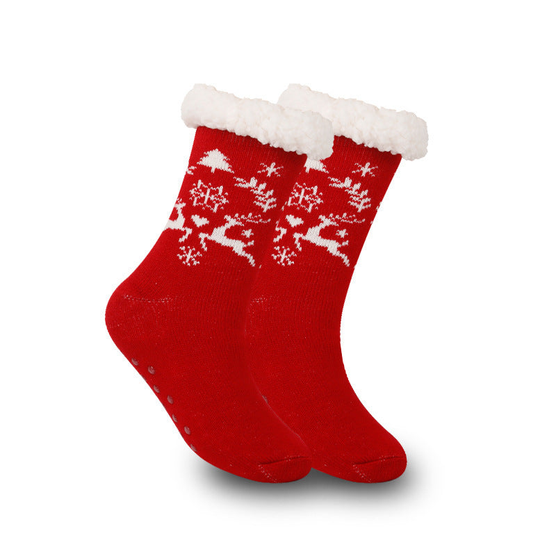 Christmas Women's Thickened Fleece-lined Room Socks EX-STOCK Canada