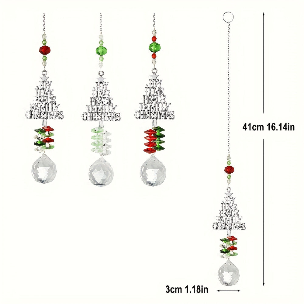 Christmas Sun Catcher Crystal Christmas Tree Pendant EX-STOCK Canada