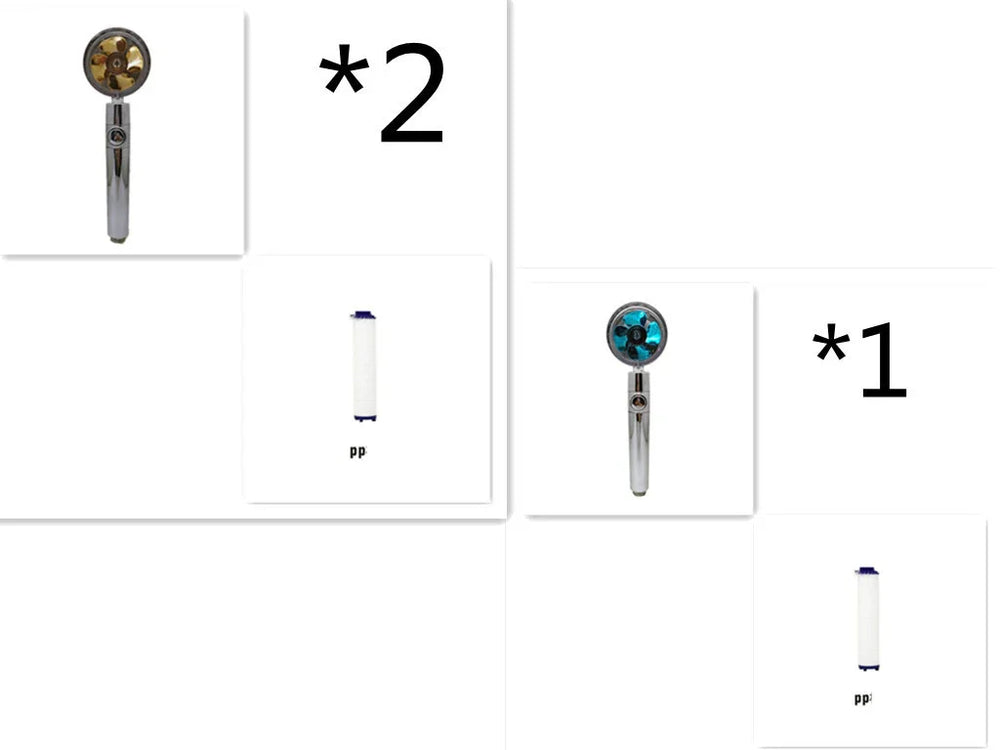 Shower Head Water Saving Flow 360 Degrees Rotating With Small Fan ABS Rain High Pressure Spray Nozzle Bathroom Accessories EX-STOCK Canada