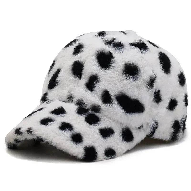 Fashion Leopard Fleece Baseball All-matching Peaked Cap - EX-STOCK Canada