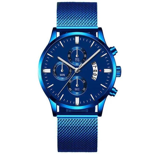 Mens Business Luxury Watches For Men Mesh Band Quartz Watch EX-STOCK Canada