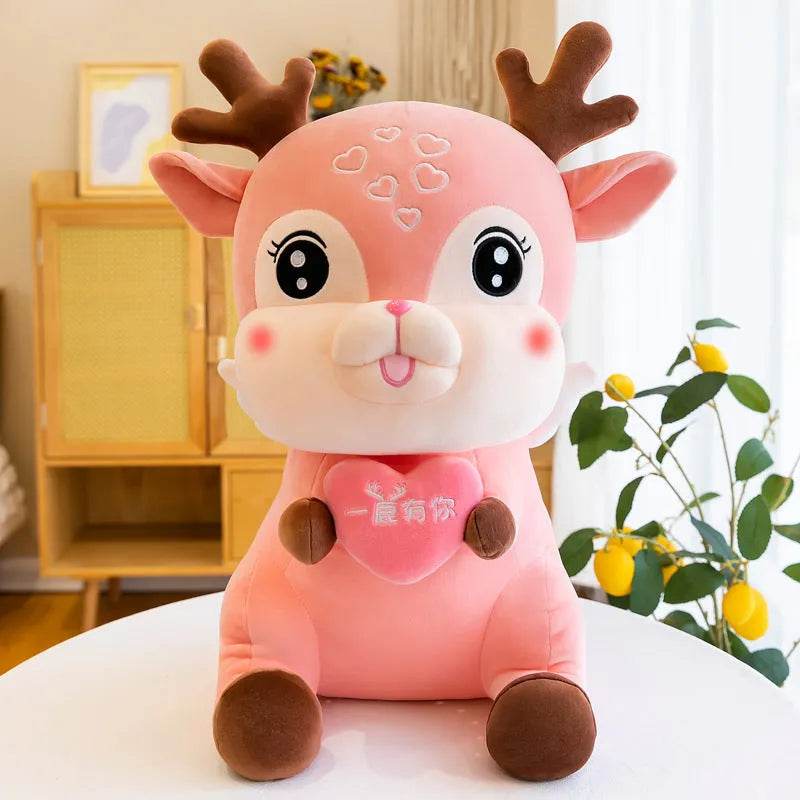 Cute Sika Deer Plush Toy Rag Doll Sleeping Pillow - EX-STOCK Canada