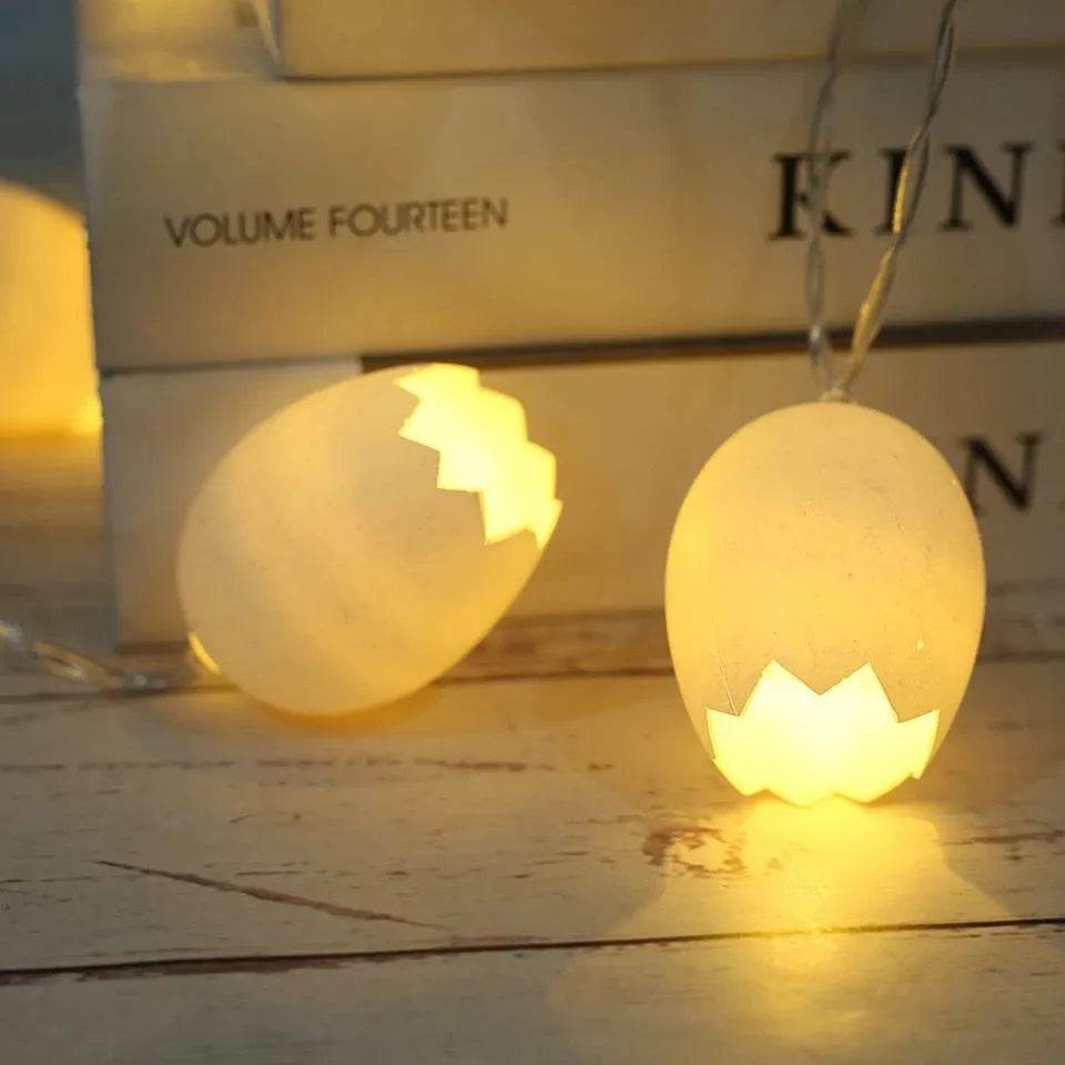 New Easter Broken Shell Egg String Lights Led Egg Lanterns Flashing Lights String Lights Christmas Decoration Lights - EX-STOCK Canada