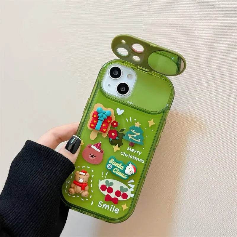 Christmas -Themed Silicone iphone Protective case with pendant girls - EX-STOCK Canada