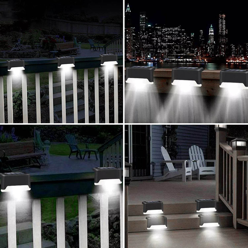 4 Solar LED Bright Deck Lights Outdoor Garden Patio Railing Decks Path Lighting Outdoor Garden Light Deck Lamp Solar Stairs Light - EX-STOCK Canada