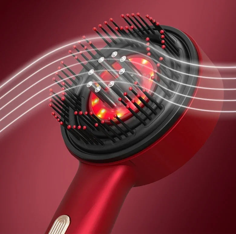 Electric Massage Comb Home Scalp Drain Comb Red Light Anti-slip Hair Care Multi-functional Massage Comb EX-STOCK Canada