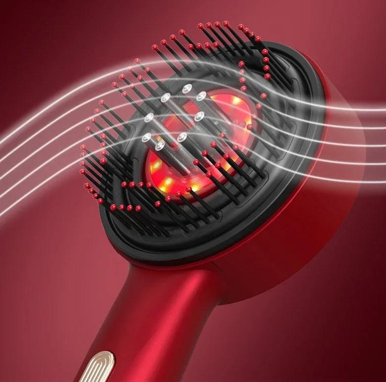 Peigne de Massage Électrique pour la Maison Peigne de Drainage du Cuir Chevelu Lumière Rouge Peigne Anti-dérapant Soin des Cheveux Peigne de Massage MultifonctionEX-STOCK Canada