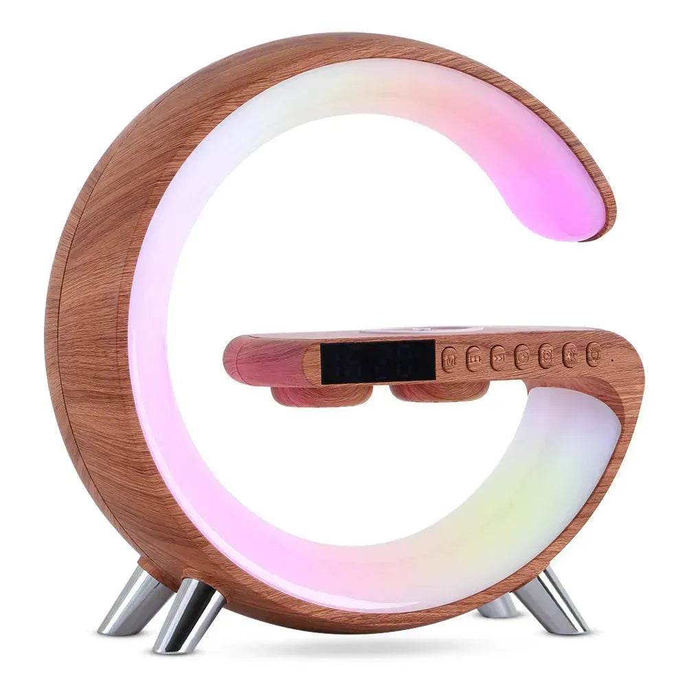 G shaped Wireless Phone Charging Night LED Lamp Bluetooth Speaker - EX-STOCK Canada
