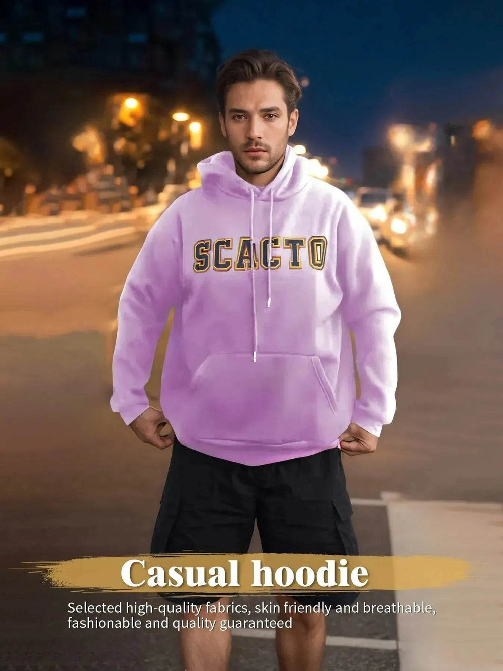 Fashionable Solid Color Long Sleeved Printed Unisex Hoodie - EX-STOCK Canada