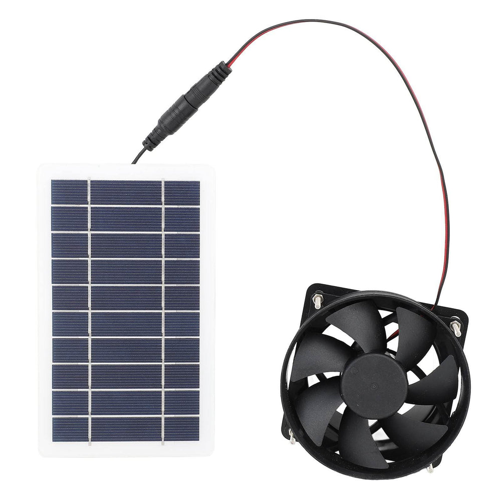 10W Solar Panel Powered Fan Kit Monocrystalline Silicon Solar Powered Exhaust Fan Portable Silent Solar Panel Fan for Outdoor - EX-STOCK Canada