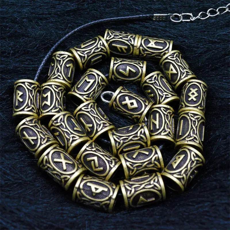 Set Of Viking Rune Bead Bracelets Gothic Bracelets - EX-STOCK Canada