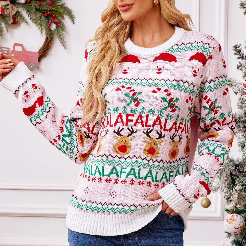 Pink Sweet Knitted Sweater Autumn And Winter EX-STOCK Canada