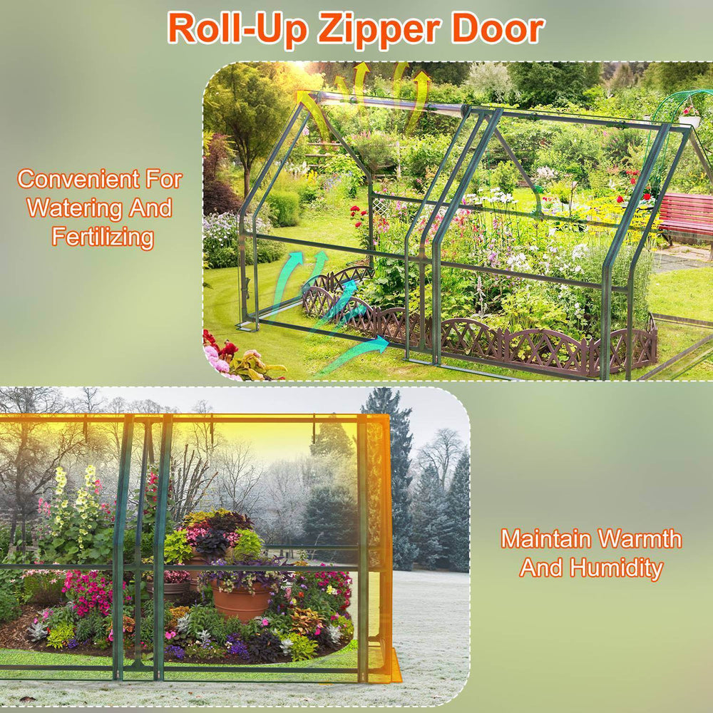 1Pc Portable Mini Greenhouse 70.86x33.46x37.4in With Roll-Up Zipper Doors Waterproof UV-Resistant PVC Cover Hot House For Indoor Outdoor Garden Patio Yard - EX-STOCK Canada