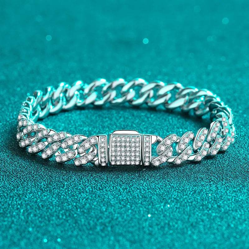 Cuban Link Chain Moissanite Bracelet - EX-STOCK Canada