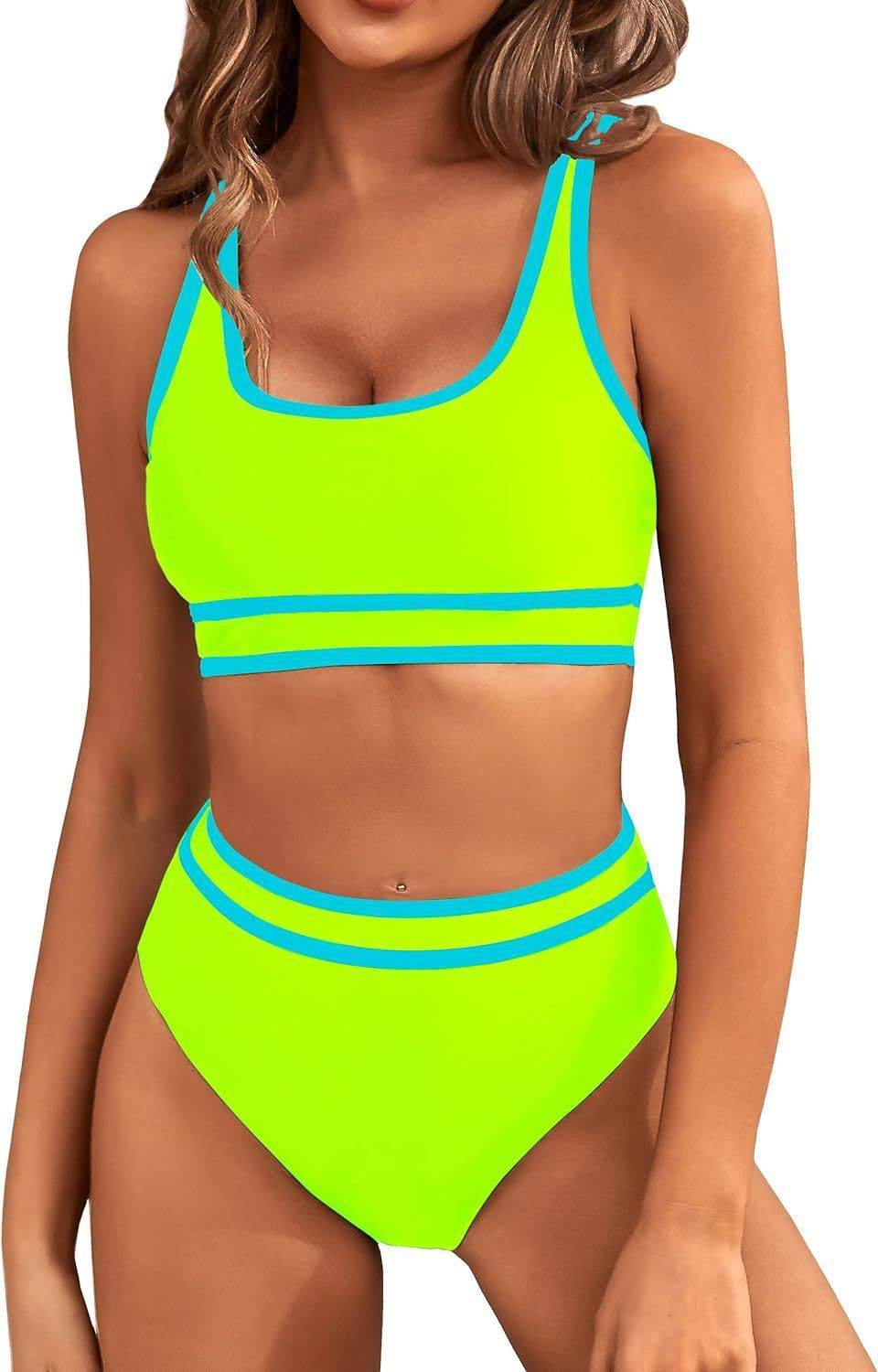 Bikini Tight-fitting Solid Color Swimsuit For Women - EX-STOCK Canada