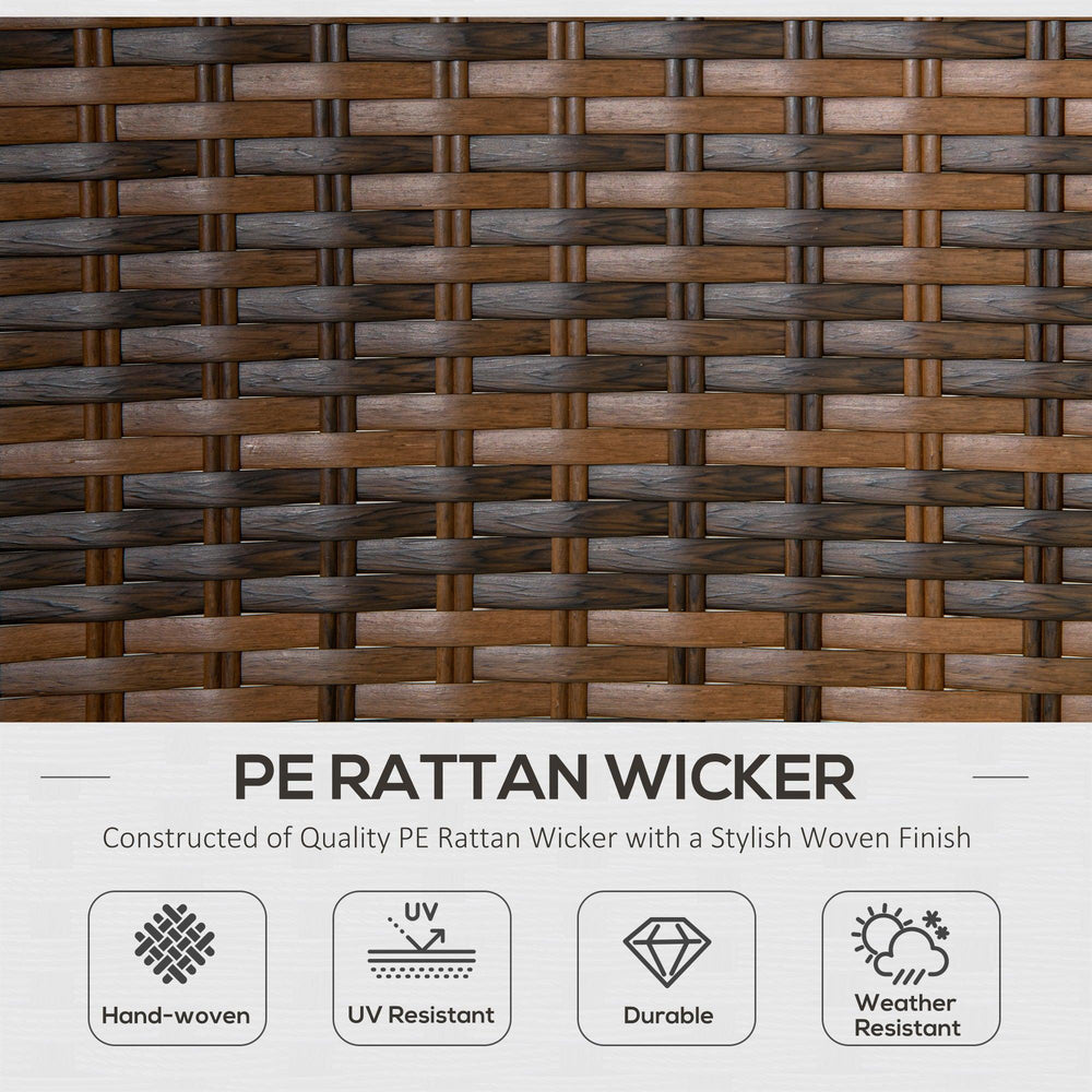 4-teiliges Rattan-Gartenmöbel-Set, Gesprächsset mit drehbaren Schaukelstühlen, Tisch und Zweisitzer für Garten, Terrasse, BlauEX-STOCK Canada