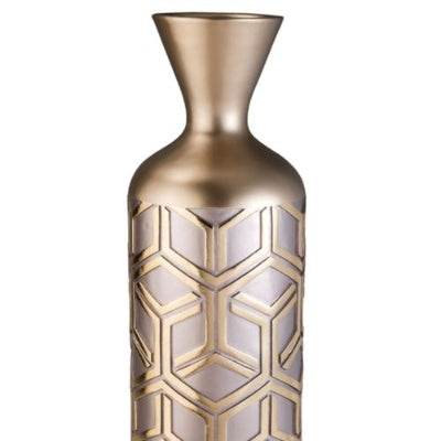 22 Tall Polyresin Decorative Vase, Weave Rose Gold Design - EX-STOCK Canada